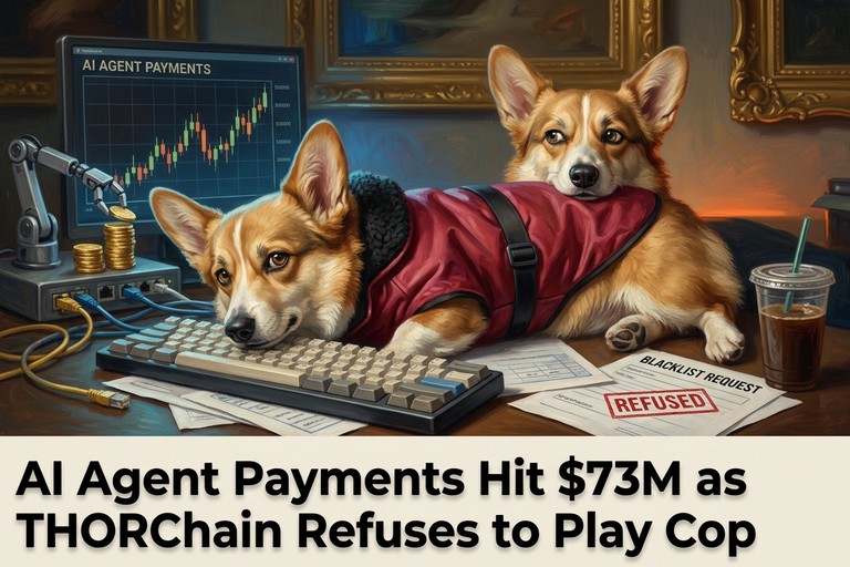 AI Agent Payments Hit $73M as THORChain Refuses to Play Cop