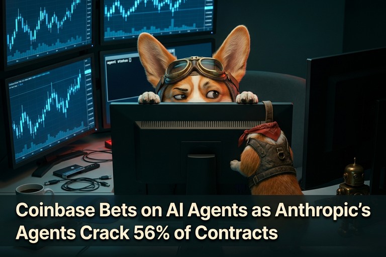 Coinbase Bets on AI Agents as Anthropic's Agents Crack 56% of Contracts