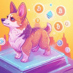 Side-Eye Signals corgi mascot on a podium